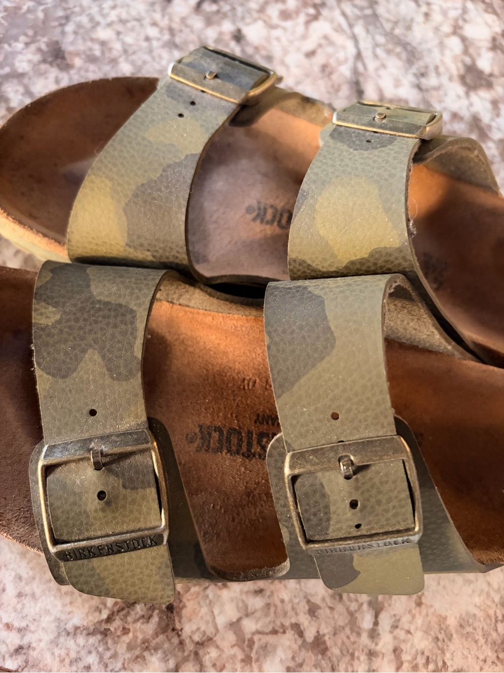 Birkenstock Camo Green Women’s Sandals - Picture 2 of 4